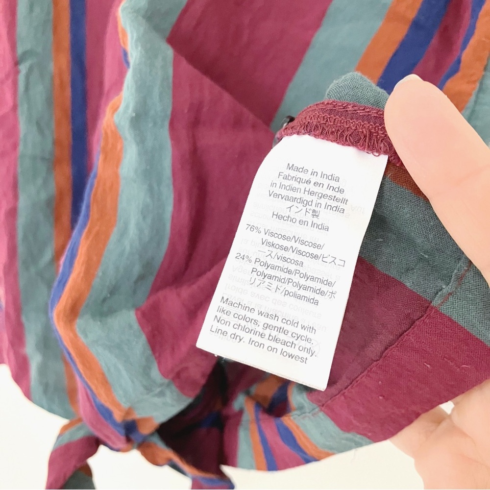 Madewell • Button Back Tie Top in Rosalinda Stripe - Picture 10 of 12
